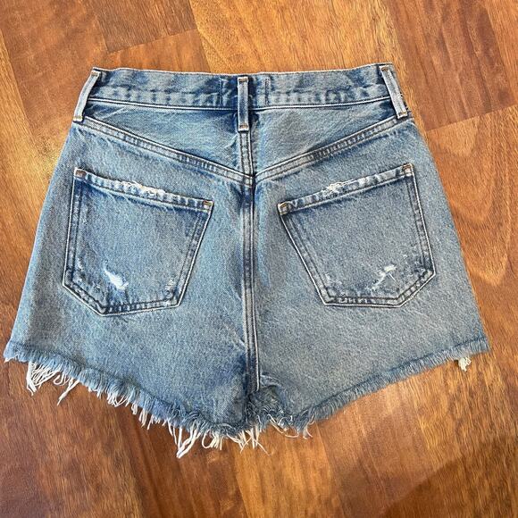 AGOLDE Jaden Short in Surreal Sz 24‎ Blue Denim Jean Cutoff High Waist Cute Sexy - Picture 12 of 16